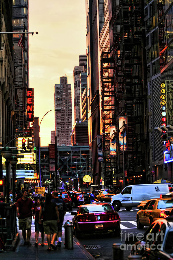 Color night NY Streets  Photograph by Chuck Kuhn