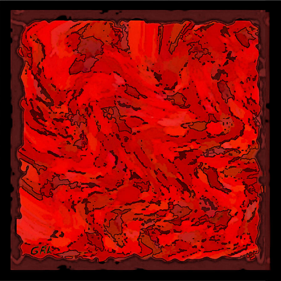 Space Painting - Color Of Red Vi I Contemporary Digital Art by G Linsenmayer