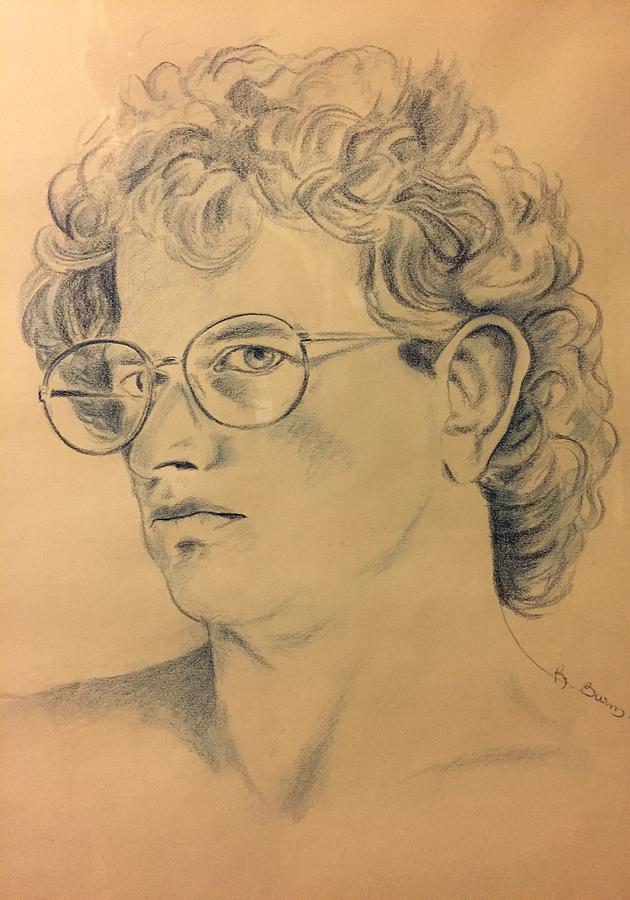 Youth  Color Pencil Self Portrait Painting by Rand Burns