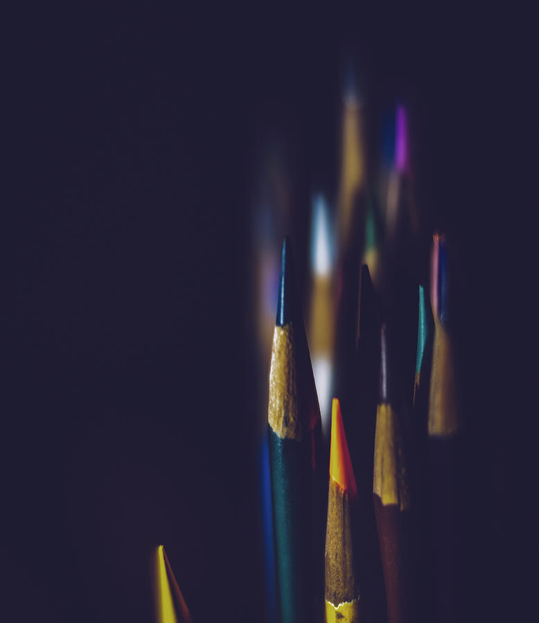 Color Pencils Noir Photograph by Bob Orsillo