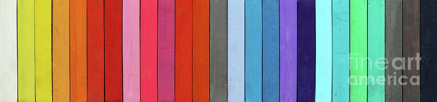 Color range - detail of the colored pastels Photograph by Michal Boubin