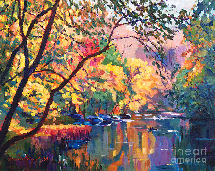 Nature Painting - Color Reflections Plein Aire by David Lloyd Glover