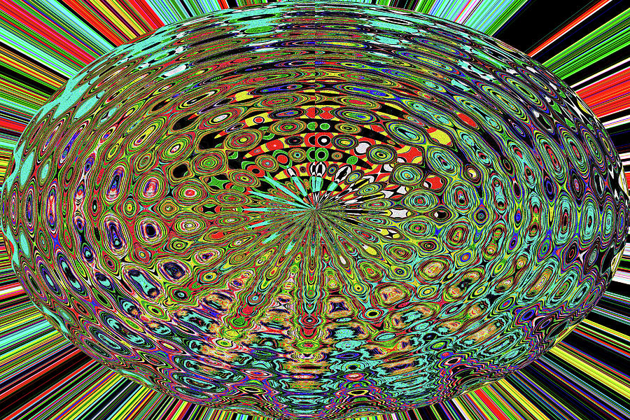 Color Spot Sphere Abstract Digital Art by Tom Janca