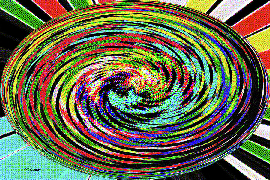 Color Spot Twist Abstract Digital Art by Tom Janca