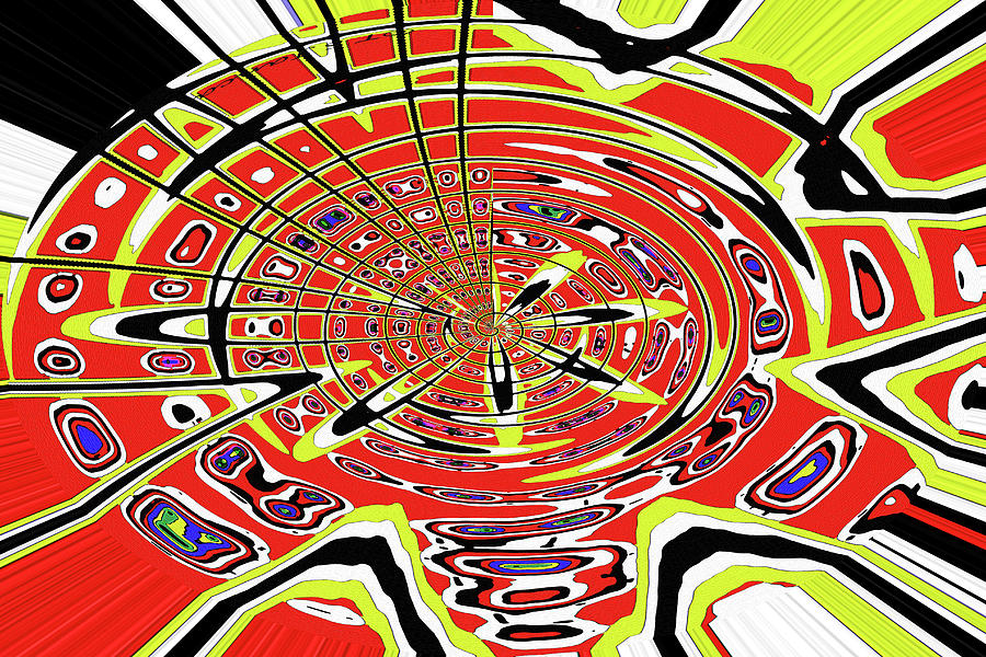 Color Spots Oval Abstract Digital Art by Tom Janca