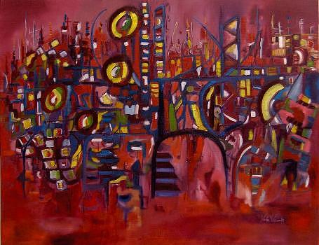 Abstract Figurative Painting - Color symphony by Nela Vicente Abstract Figurative Painting - Color symphony by Nela Vicente
