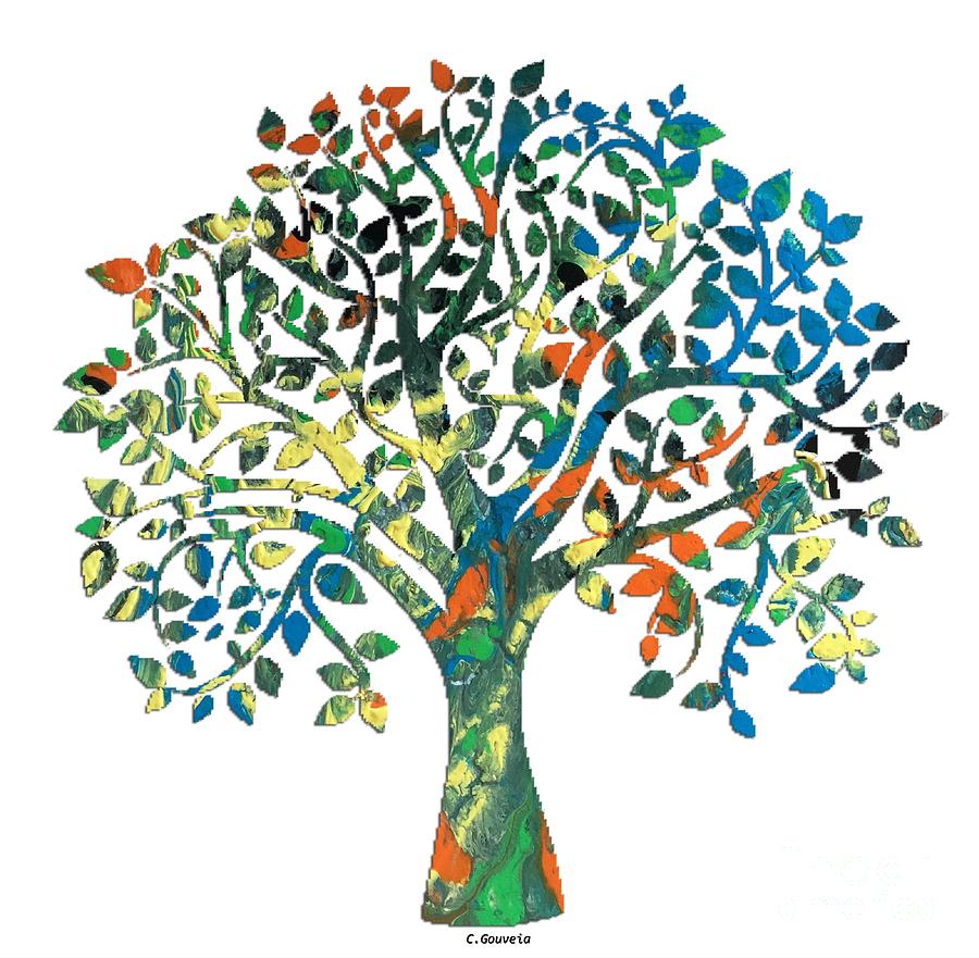 Color Tree Digital Art by Carl Gouveia