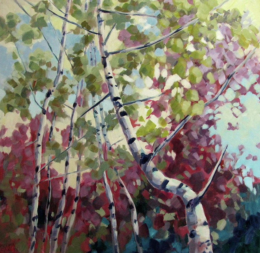 Trees Painting - Color Twirl by Melissa Gannon Trees Painting - Color Twirl by Melissa Gannon