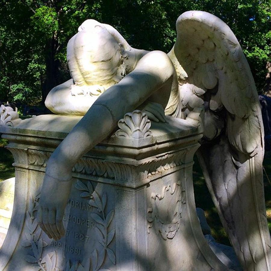 Angel Photograph - Color Version Of The Weeping Angel, I by Kerri Ann McClellan