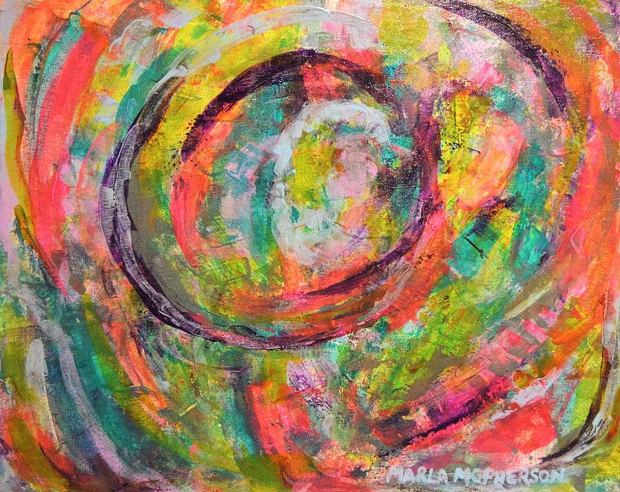 Color Whirls Painting by Marla McPherson