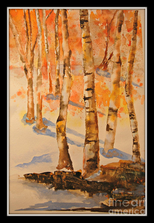 Colorado Aspens Painting by Janet Cruickshank