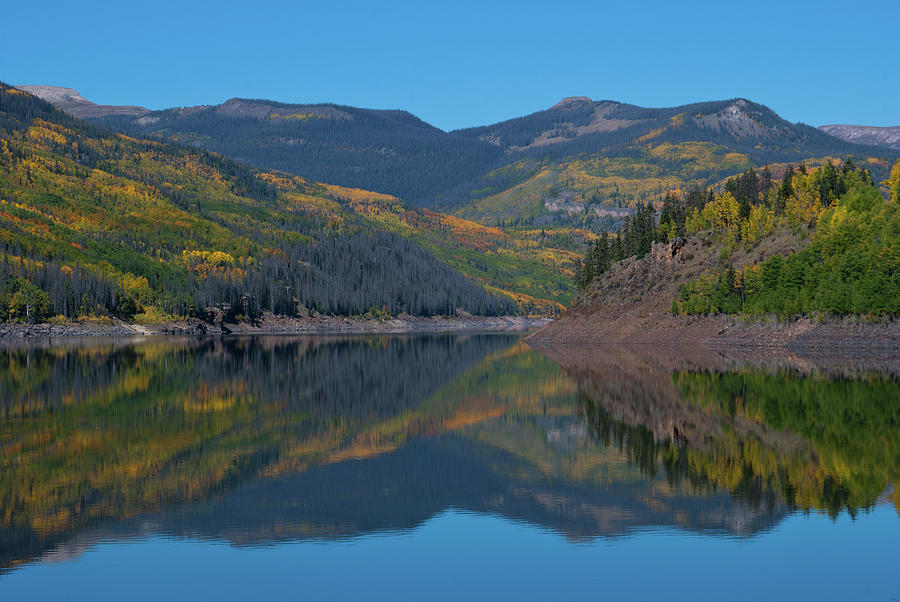 Colorado Autumn Mountain Reflection Photograph by Cascade Colors