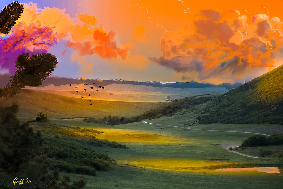 Colorado Big Valley Sunrise Digital Art by J Griff Griffin
