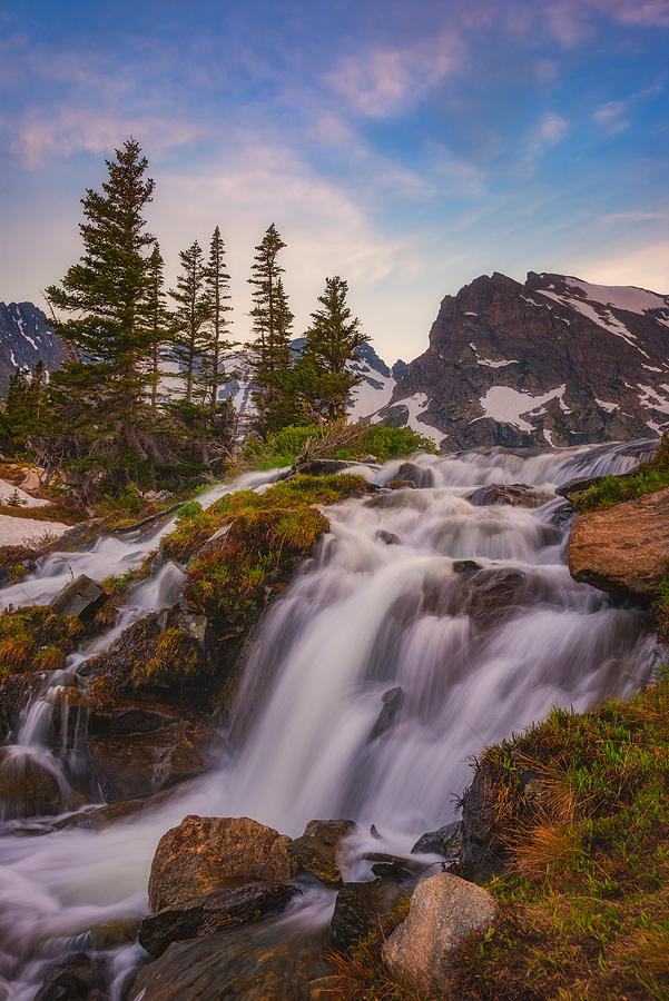 Mountain Photograph - Colorado Cascading Waters by Darren White