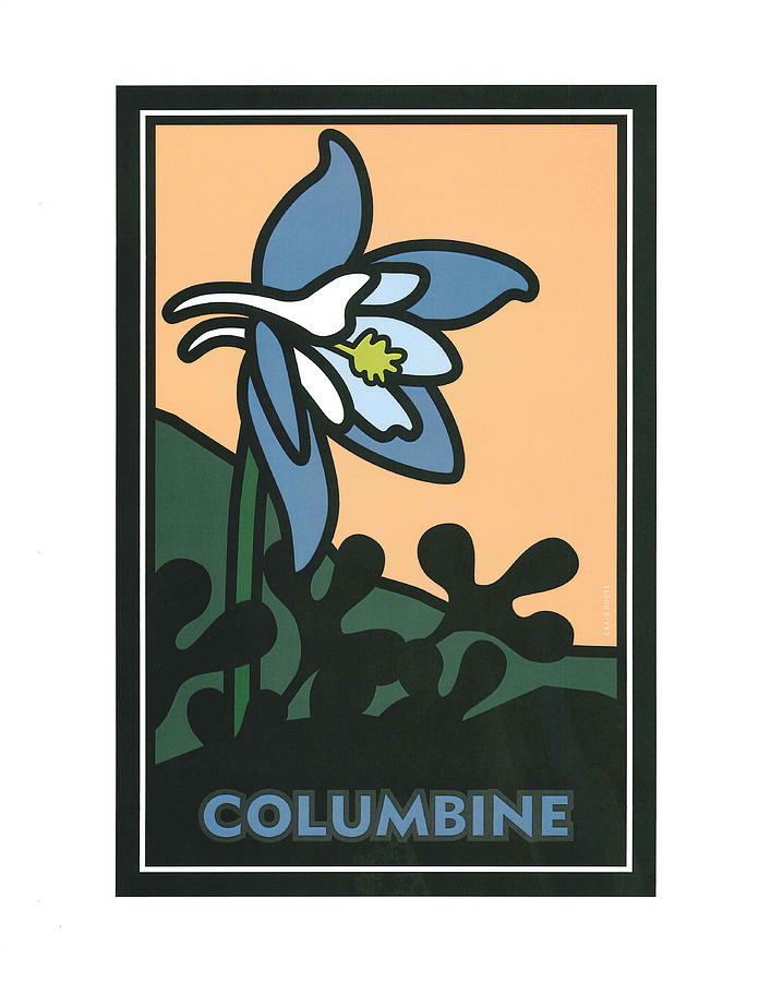 Colorado Columbine Painting by Carrie MaKenna