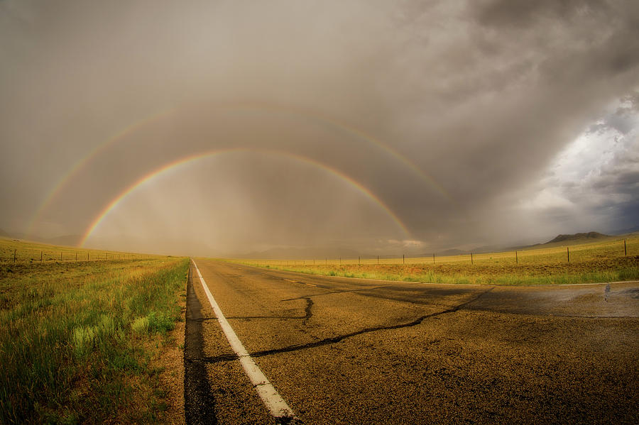 Colorado Double Rainbow Photograph by Chris Bordeleau