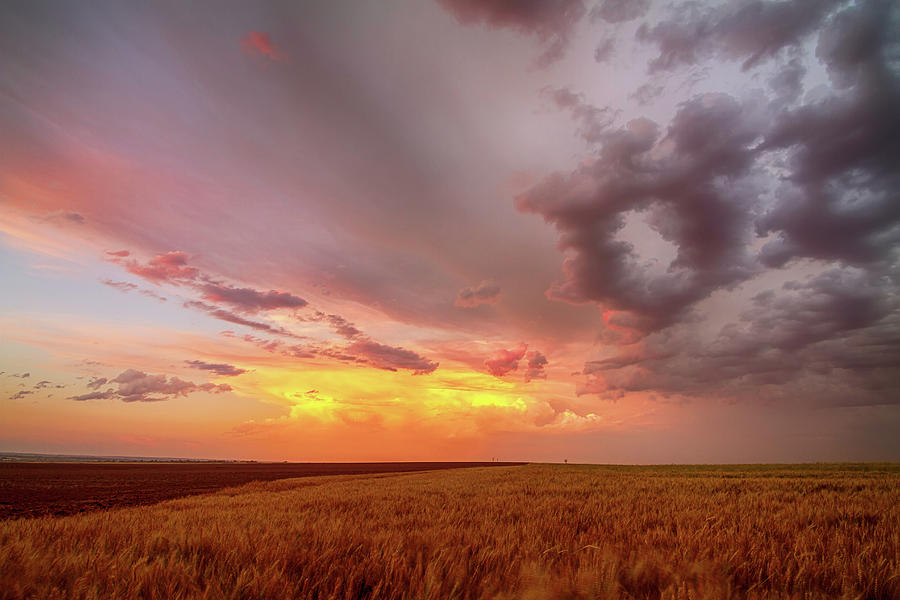 Colorado Eastern Plains Sunset Sky Photograph