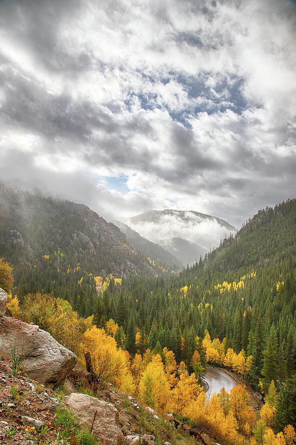 Colorado Fall Colors and Dramatic Skies Photograph by Tony Hake