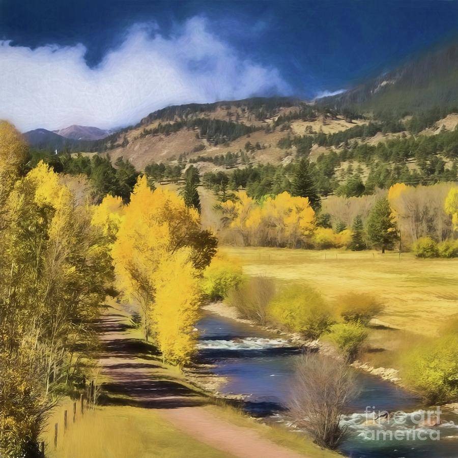 Colorado Fall Mountains Painting by Steven Parker
