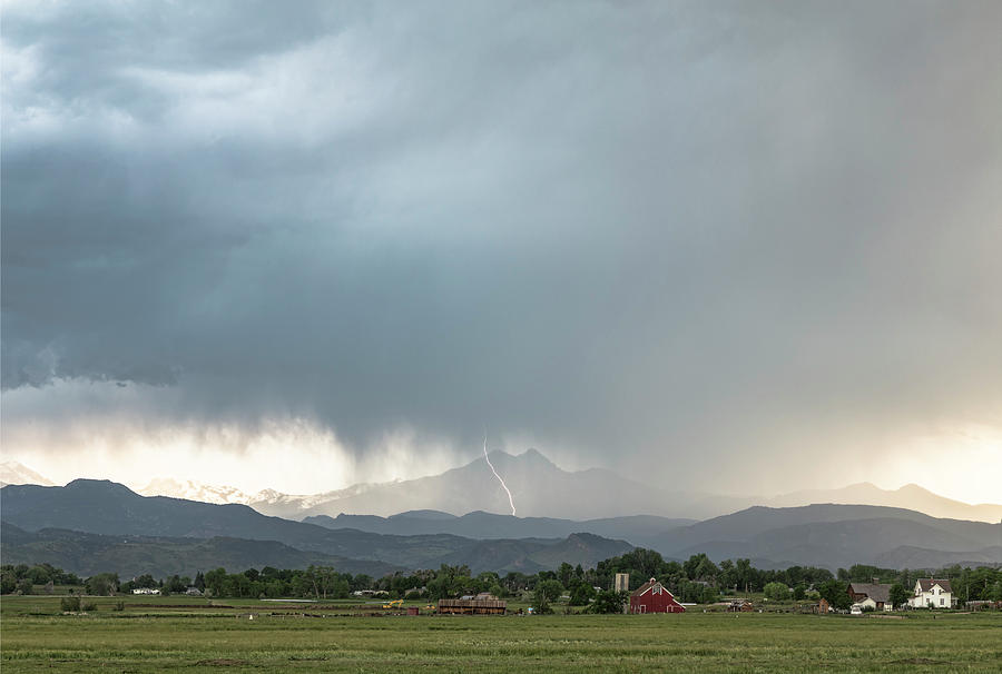 Sunset Photograph - Colorado Front Range Lightning And Rain by James BO Insogna