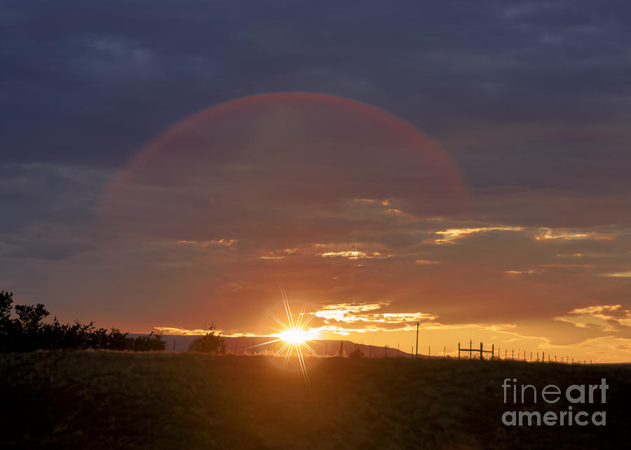 Sunset Photograph - Colorado Halo Star by Janice Pariza
