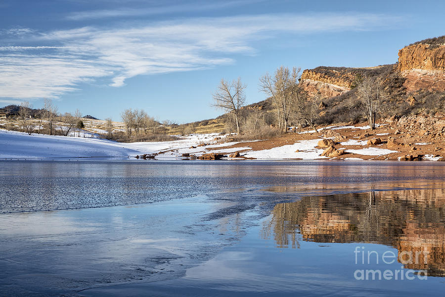 Colorado mountain lake in winter Photograph by Marek Uliasz
