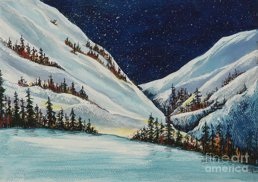 Colorado Mountain Snow Painting by Pati Pelz