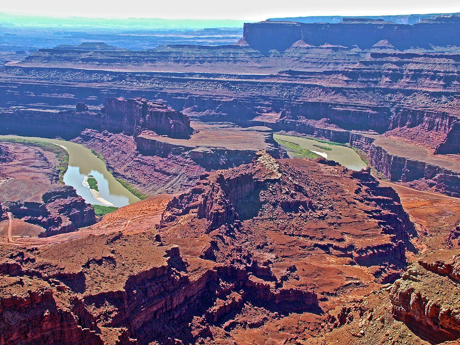 Colorado River 2000 feet Below Canyon  Rim in Dead Horse Point State Park, Utah  Photograph by Ruth Hager