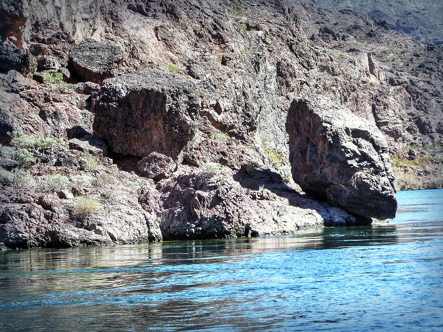 Colorado River - Black Canyon  - Falling Rocks Photograph by Leslie Montgomery