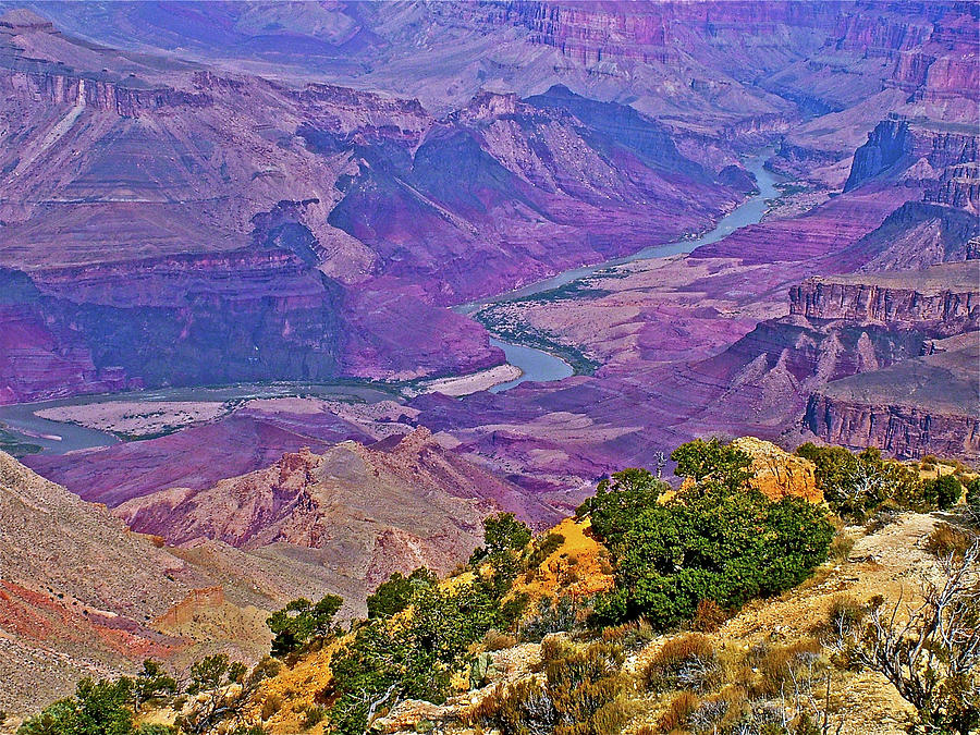 Colorado River on east side of south rim of grand canyon National Park-Arizona Photograph by Ruth Hager