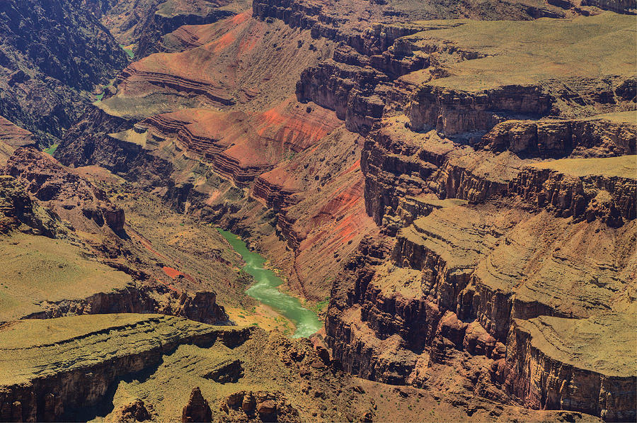 Colorado River Snaking thruogh Grand Canyon Photograph by Don Wolf