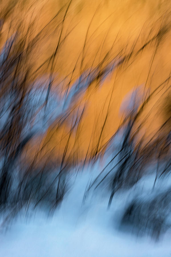 Abstract Photograph - Colorado River Snow Banks by Deborah Hughes