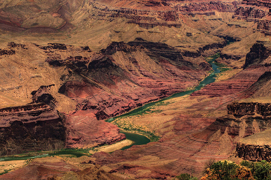 Colorado River Through Grand Canyon Ca Canyon Photograph by Don Wolf