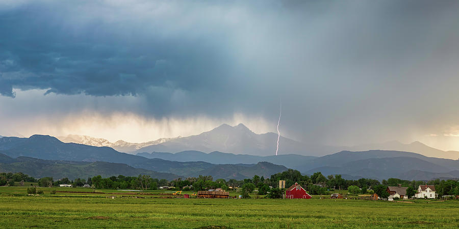 Colorado Rocky Mountain Red Barn Country Storm Photograph by James BO Insogna