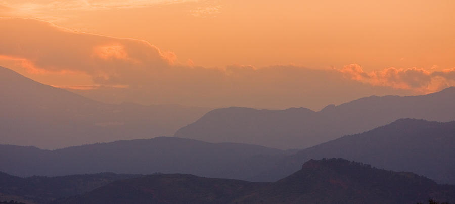 Colorado Rocky Mountain Sunset Layers Photograph