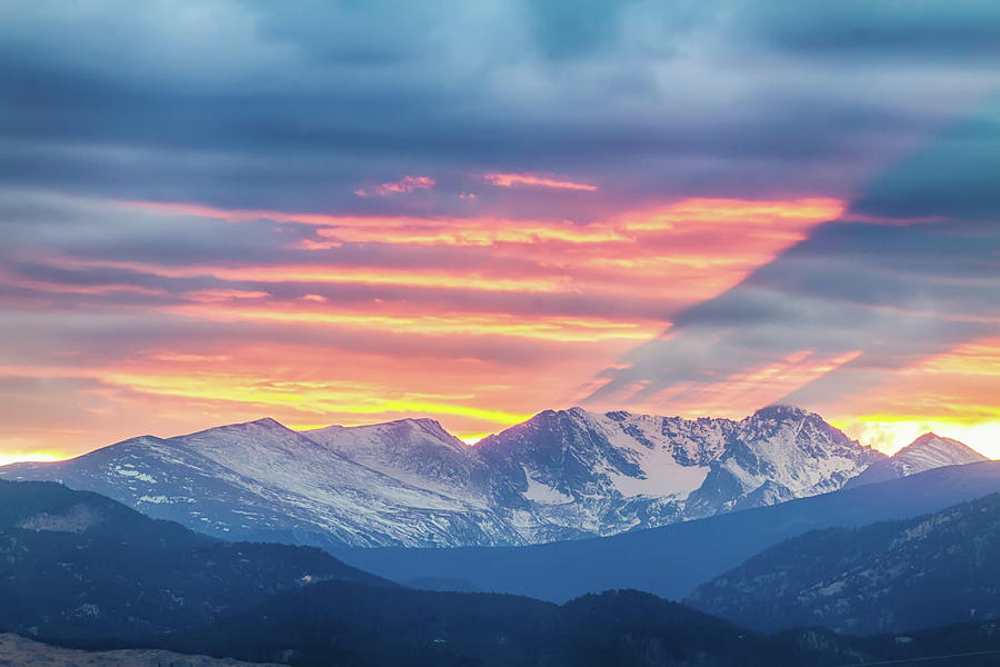 Colorado Rocky Mountain Sunset Waves Of Light Part 1 Photograph