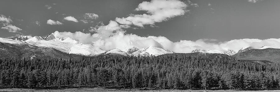 Colorado, Rocky Mountains Panorama Views BW Photograph by James BO Insogna