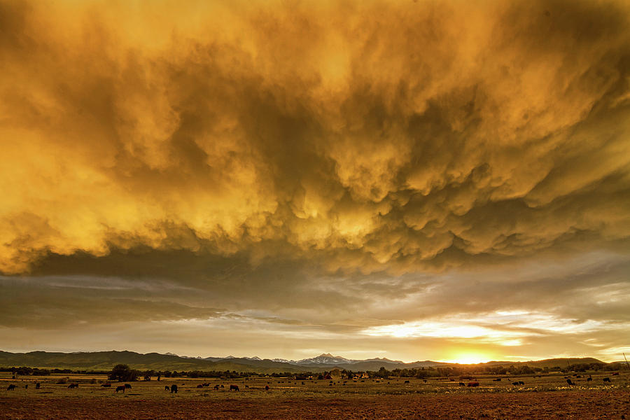 Colorado Severe Thunderstorm Fury Sunset Photograph
