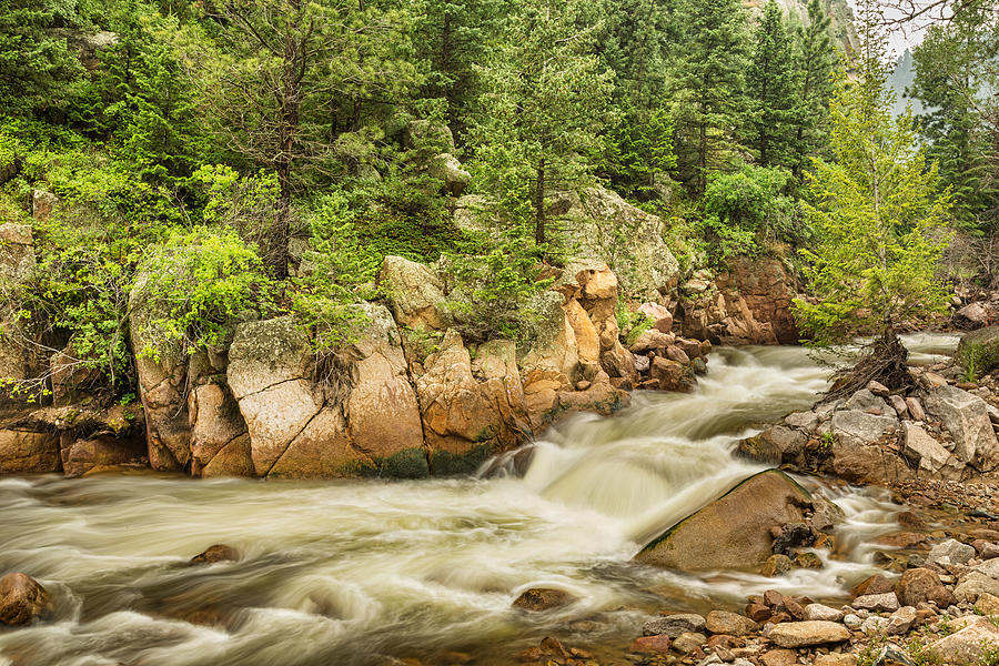 Mountain Photograph - Colorado South St Vrain Canyon and Creek  by James BO Insogna