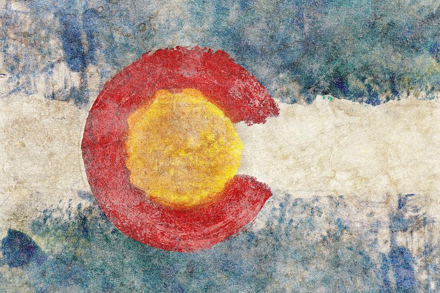 Flag Digital Art - Colorado - The Centennial State by Brett Pfister