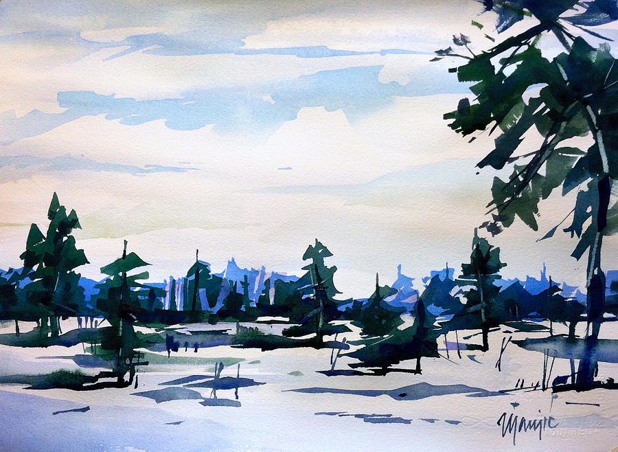 Colorado winter 9 Painting by Ugljesa Janjic