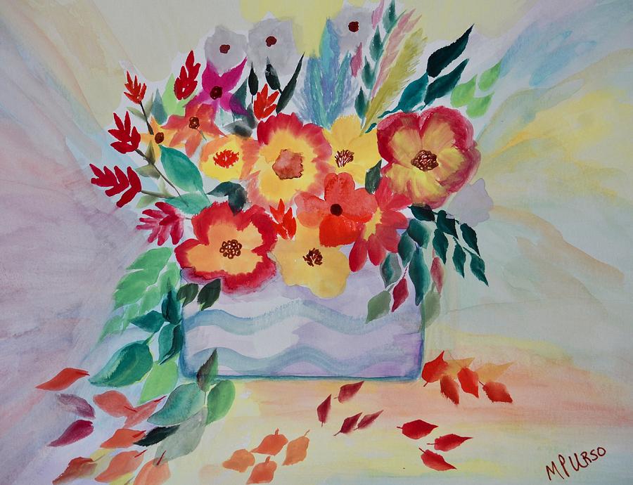 Colorburst Floral Painting by Maria Urso