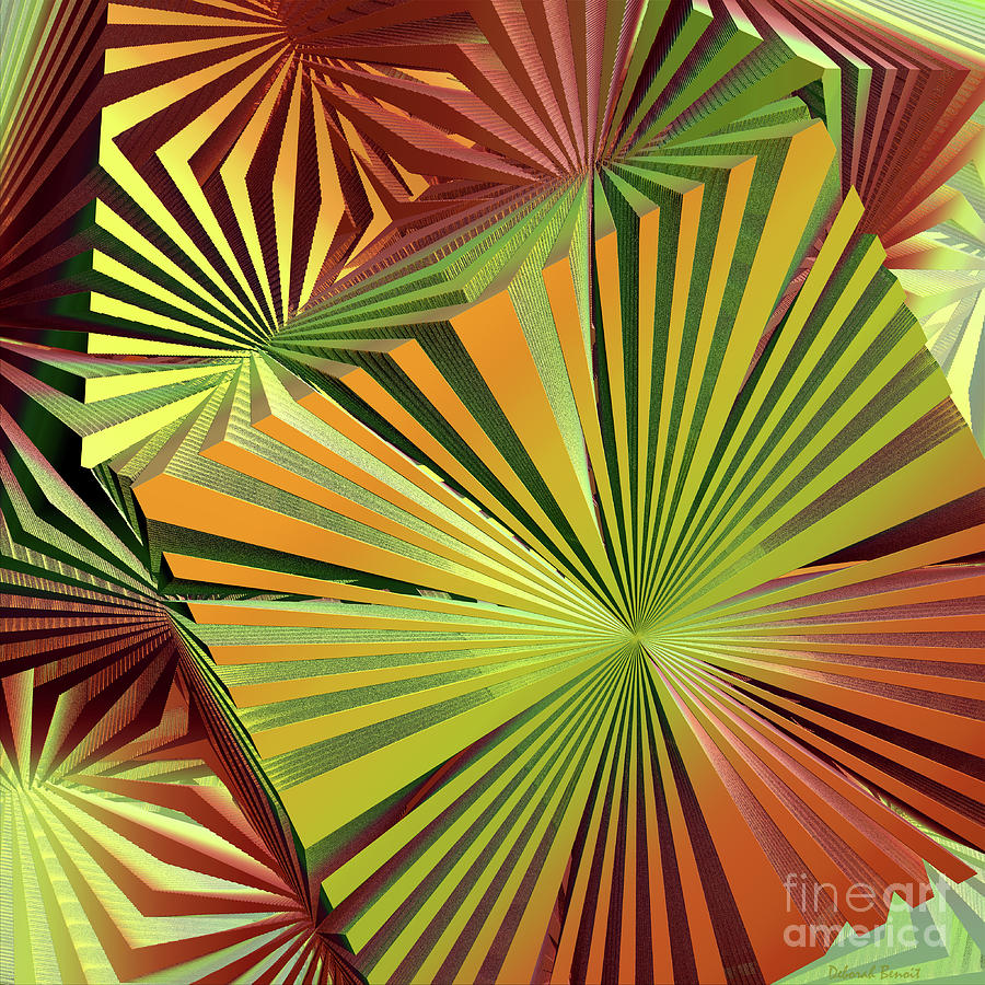 Abstract Digital Art - Colored Box Abstract by Deborah Benoit