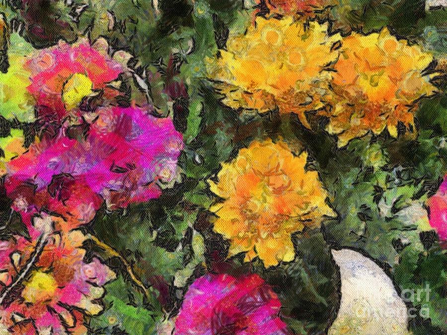 Colored Flowers Digital Art by Craig Walters