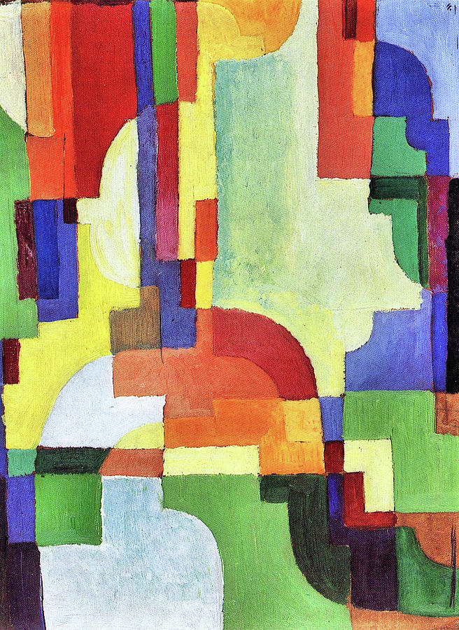 Color Painting - Colored forms I by August Macke by August Macke