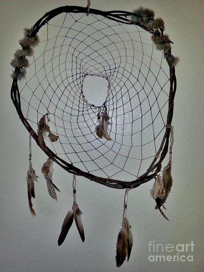 Colored Hemp Dream Catcher Tapestry - Textile by Michelle S White