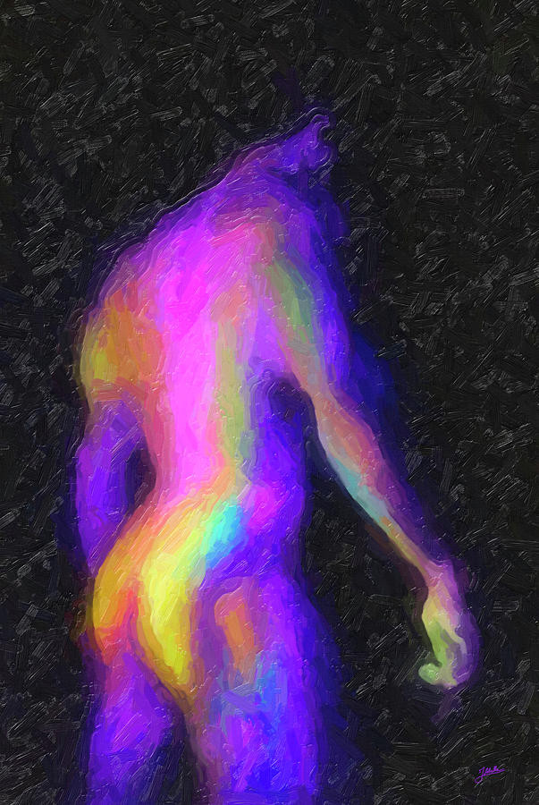 Colored nude Digital Art by Quim Abella