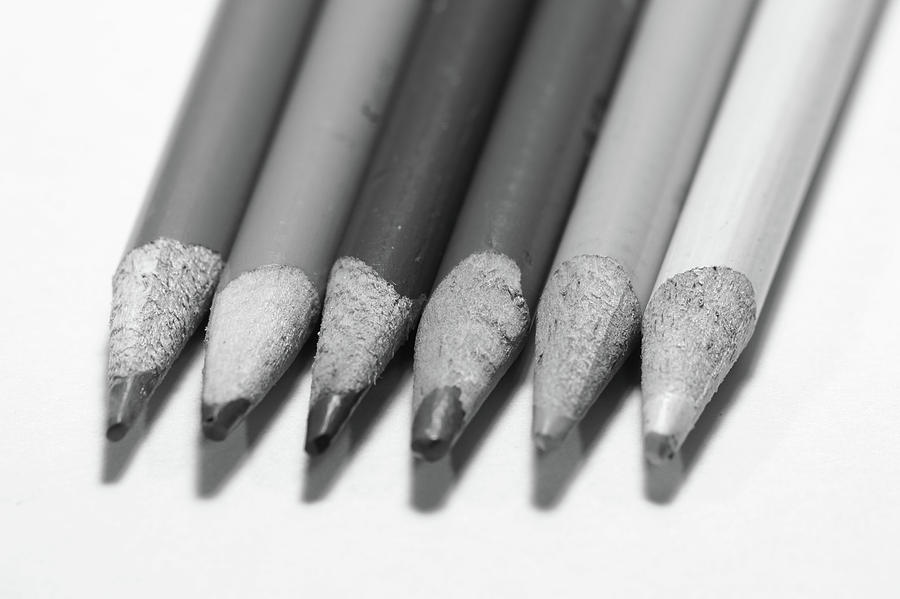 Colored Pencils In Black and White by Lucas Mennetti