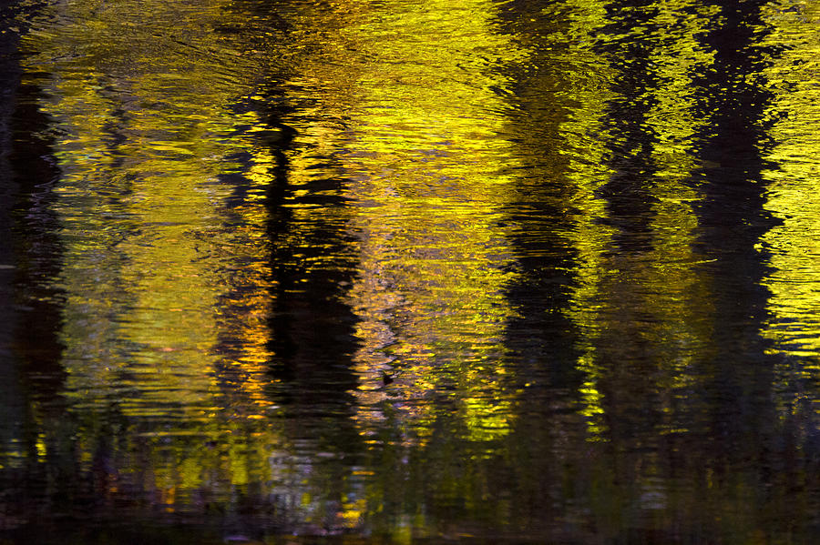 Water Photograph - Colored Reflections by Ken Barrett