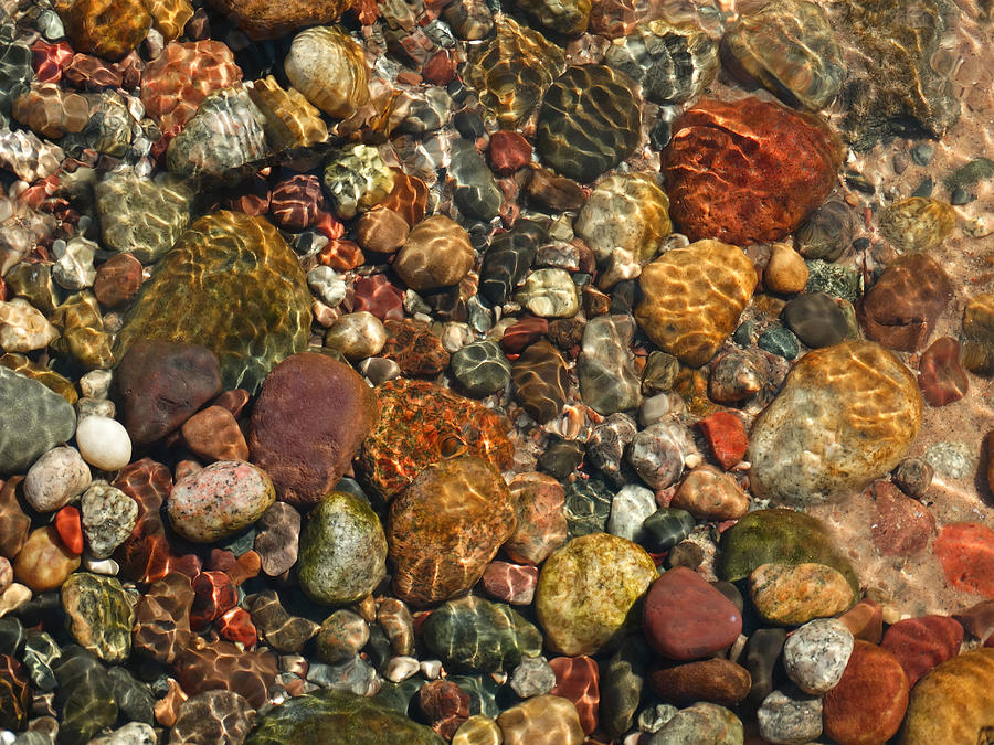 Colored Rocks Under Water Photograph by David T Wilkinson
